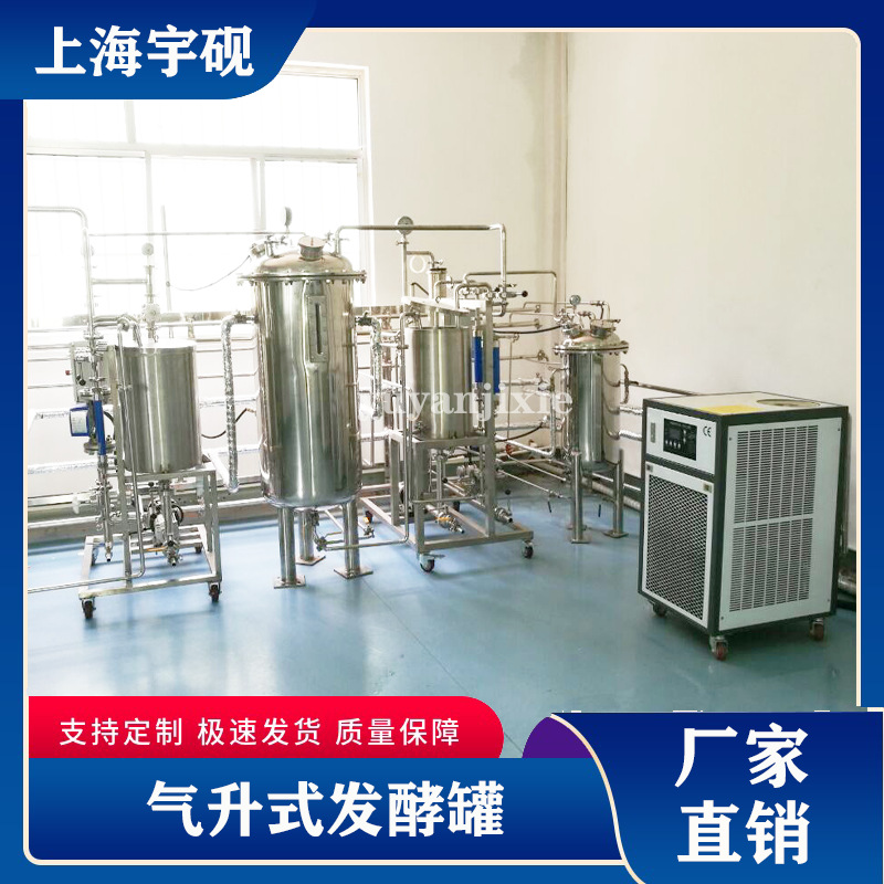 厂家供应200L发酵罐 种子发酵罐 微生物发酵罐控温 气升式发酵罐