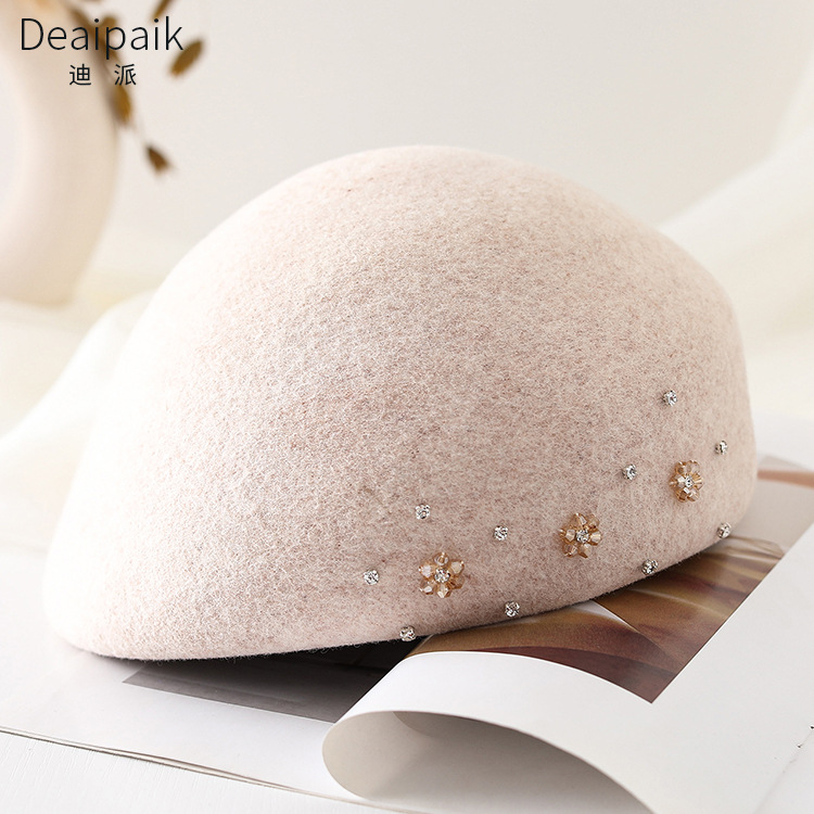 Uldbaret til kvinder vintage efterår vinter kunstnerhue_voghion.com