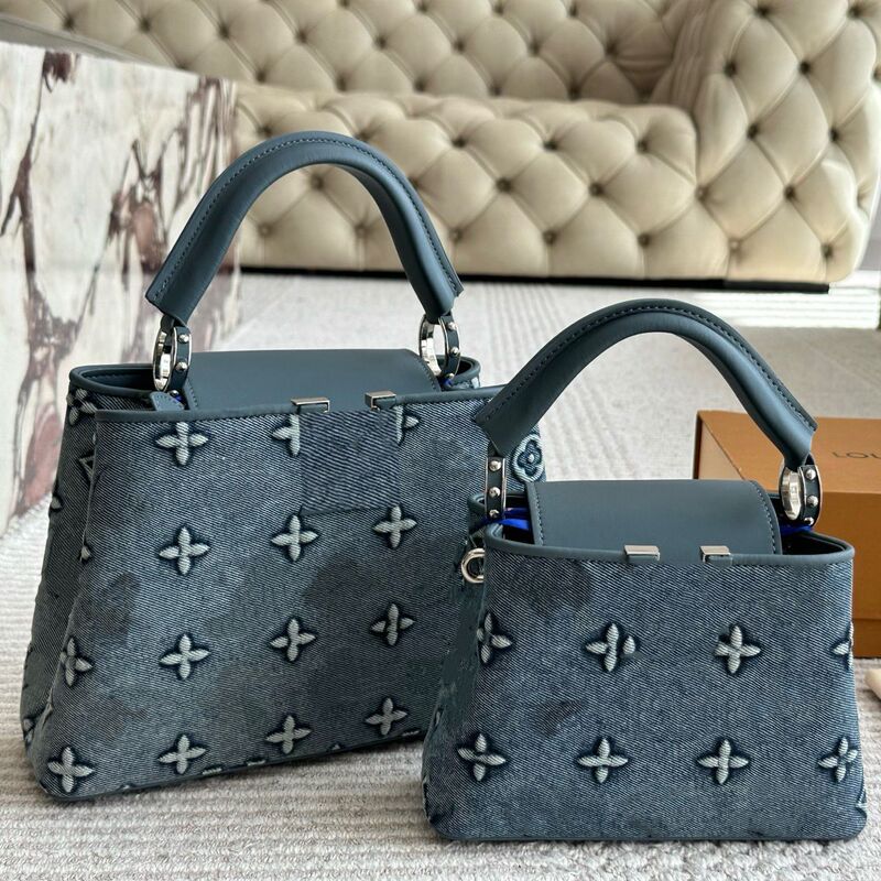 Cross-Border New Capucines Lady Bag Color Label Handbag Women's High-End Women's Commuter Bag Full Set Gift Box Cross-Border New Capucines Lady Bag Color Label Handbag Women's High-End Women's Commuter Bag Full Set Gift Box
