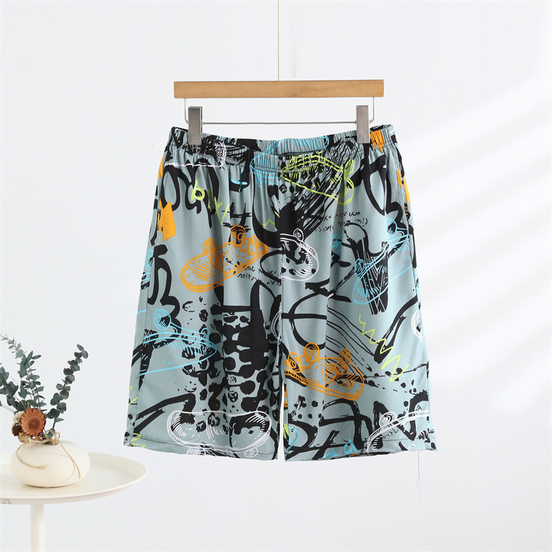 plus size Cotton Silk Beach Pants Men's Summer Outer Wear Thin Large Pants Seaside Flower Shorts Rest Loose Five-point Pants for Men plus size Cotton Silk Beach Pants Men's Summer Outer Wear Thin Large Pants Seaside Flower Shorts Rest Loose Five-point Pants for Men