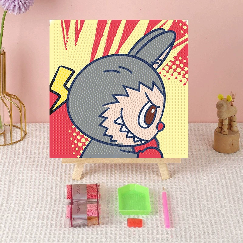 Алмазная вышивка (canvas) Genshin Impact DIY, 20×20 / 30×30, деревянная внутренняя рама и набор инструментов