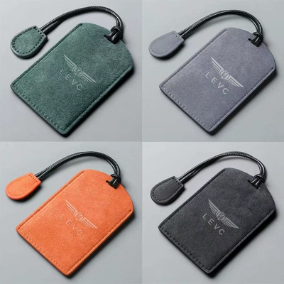 Car key bag — Key Case, Suede Leather - dark-green-geely-yizhen-simple-rope