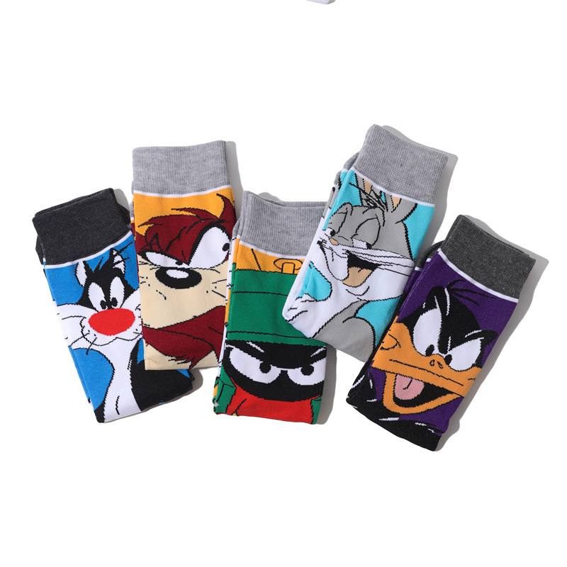 Wholesale Trendy Men'S Cotton Cartoon Tube Socks Stockists Women'S Animation Personalized Socks-5Prs 24 Undefined