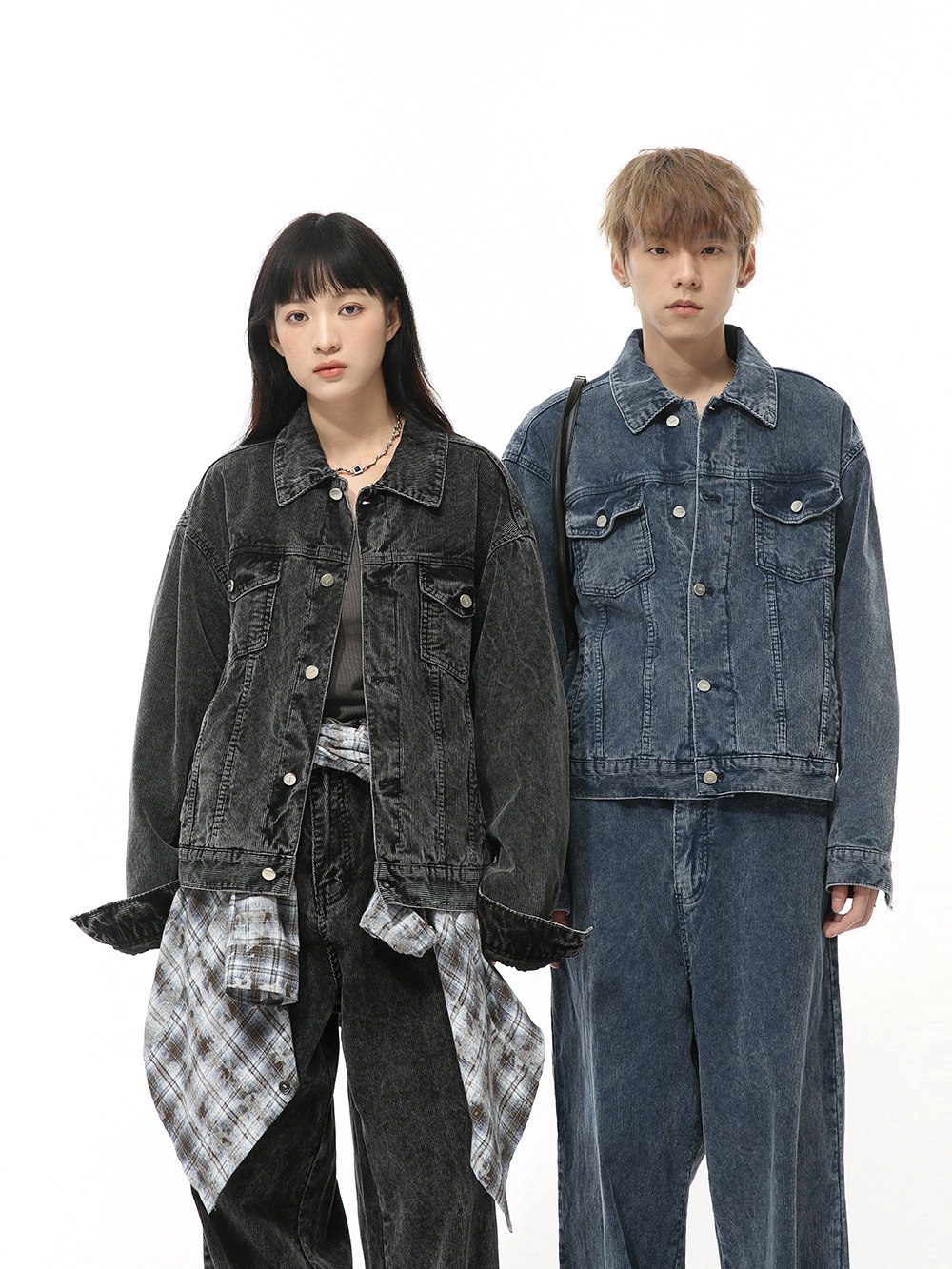 MTLCLOTHES Hombres| Otoño nuevo estilo americano de moda algodón retrógrado ropa de lavado moderna conjunto de vaqueros