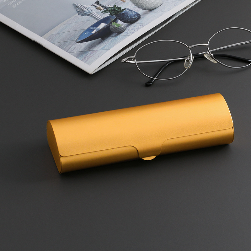 e88 金属近視メガネケースコンパクトポータブルサングラスケース卸売つや消し光学アルミニウム合金メガネケース高度な