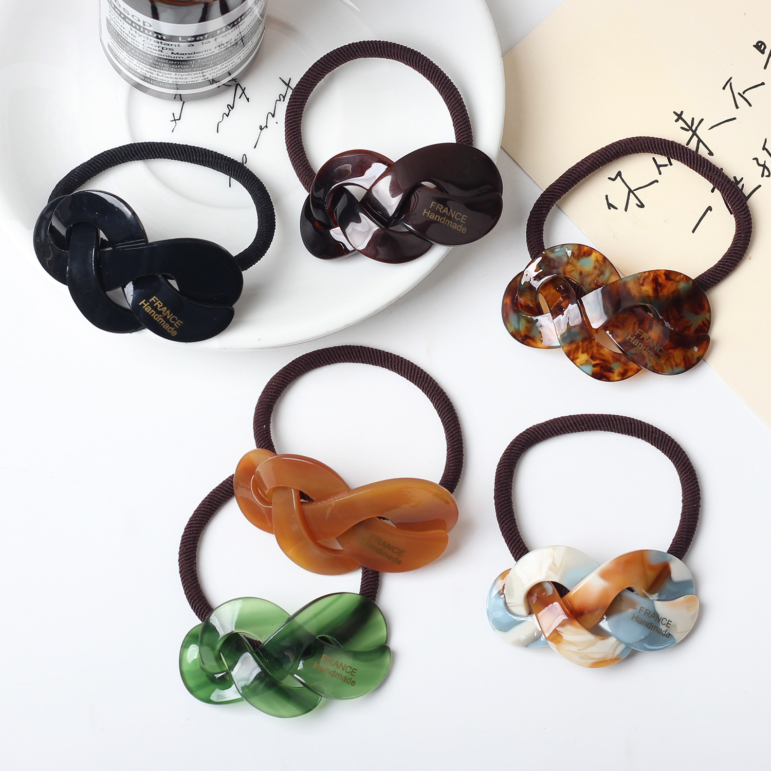 Cuerda para el cabello de celebridades de Internet Ácido acético, banda de goma de alta elasticidad, temperamento femenino, cuerda para el cabello, accesorios para el cabello coreanos, lazo para el cabello, tocado de cola de caballo