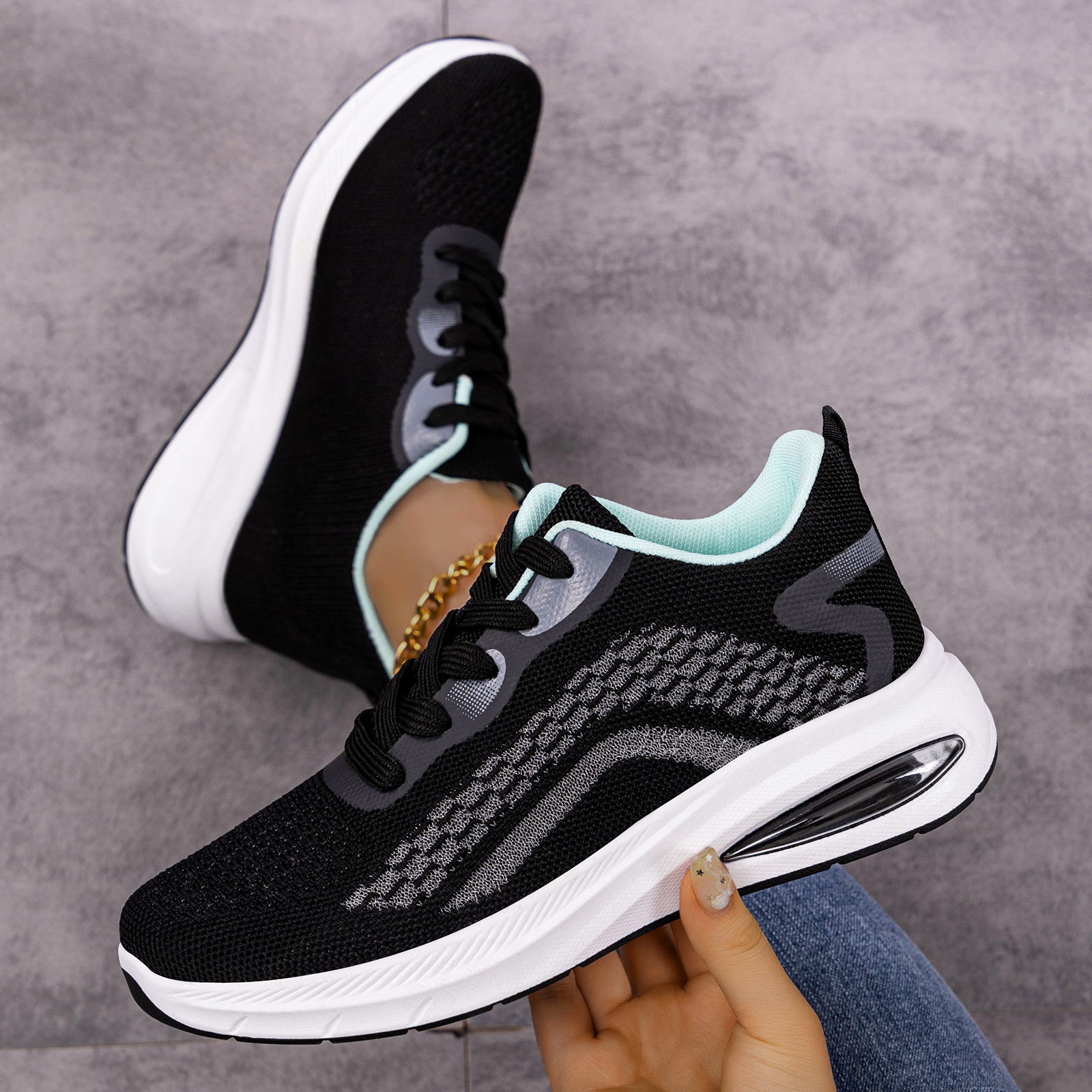 Zapatos de primavera para mujeres zapatos casuales al aire libre zapatos deportivos ligeros transfronterizos textiles transpirables zapatos de mujer zapatos de red