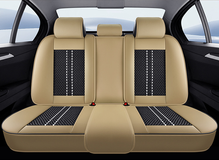 2025 Manufacturer Wholesale New Nappa Leather Diamond Seat Cover Ice Silk Four-Season Universal Car Five-Seater Cushion Seat Cover
