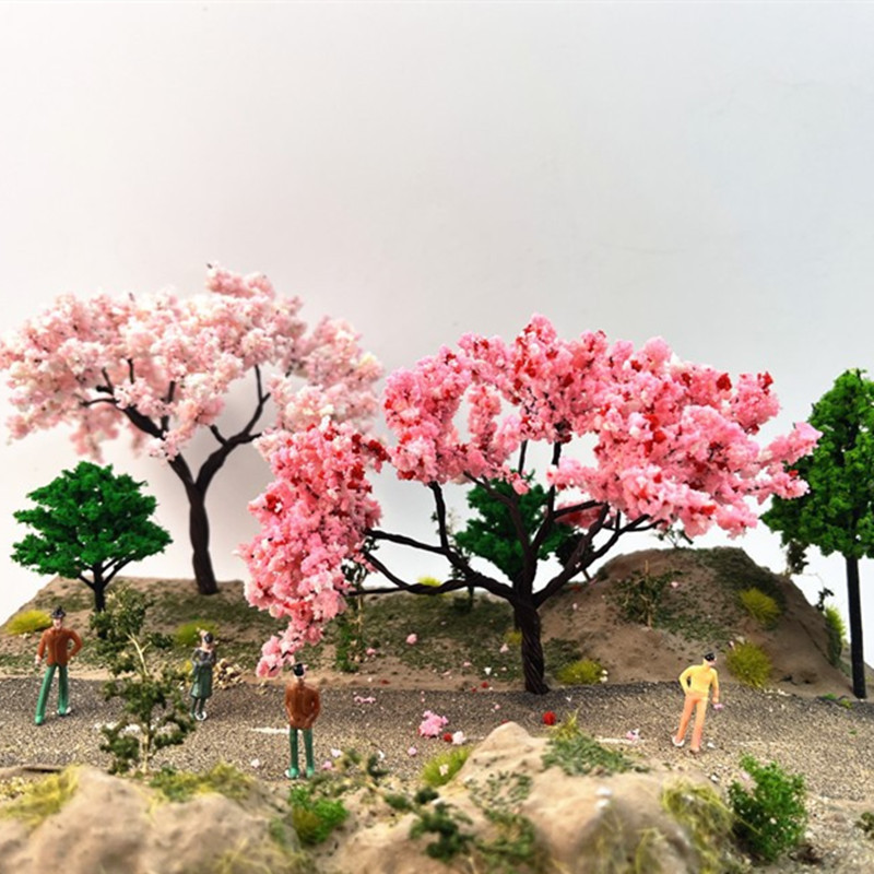 Scene model tree peach tree cherry tree micro landscape garden rockery landscaping sand table DIY handmade model materials