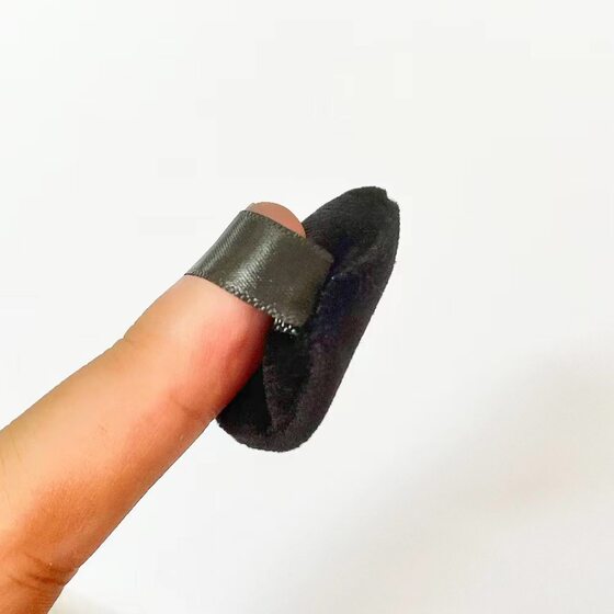 Mini Finger Puff Matte High Gloss Blush Puff Sample Fingertip Flocking Powder Puff Crystal Super Soft Makeup Puff