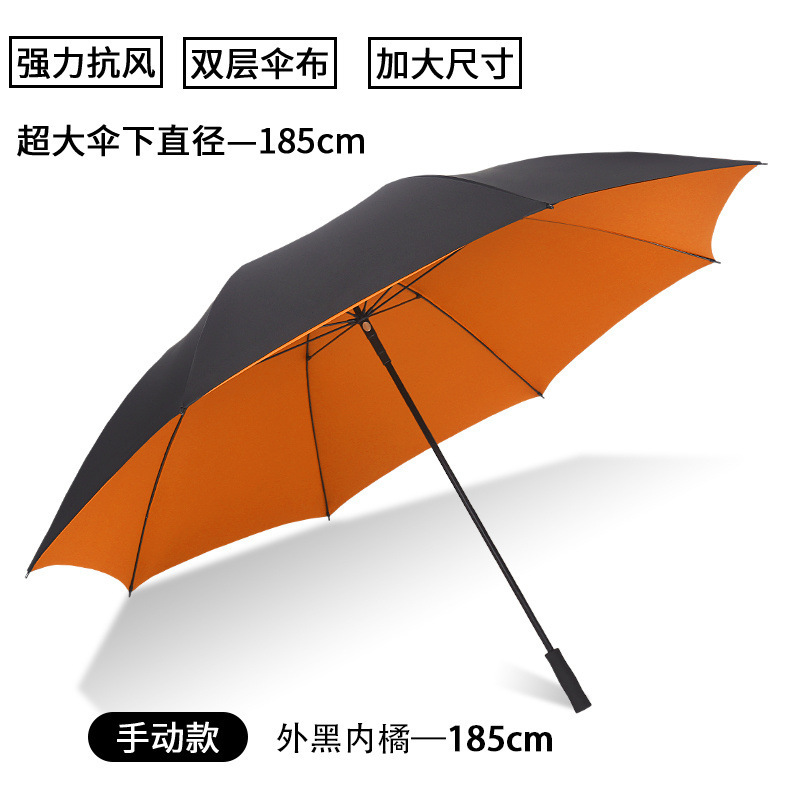 自动大雨伞长柄超大号双三四人防晒双层抗风加大加厚加固LOGO|undefined