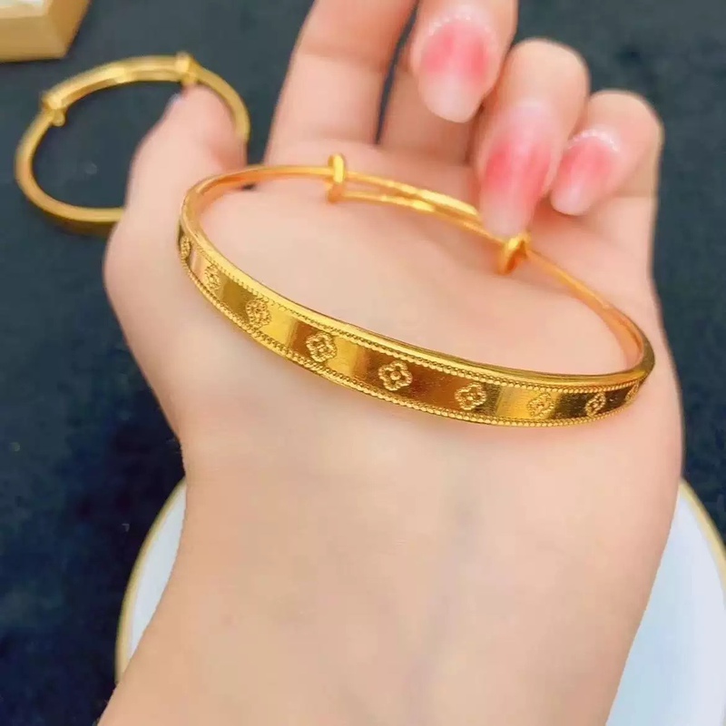 Wholesale Live Jewelry Lucky Four-Leaf Clover Bracelet for Women Adjustable Bracelet Summer Versatile Push-Pull Style for Girlfriend