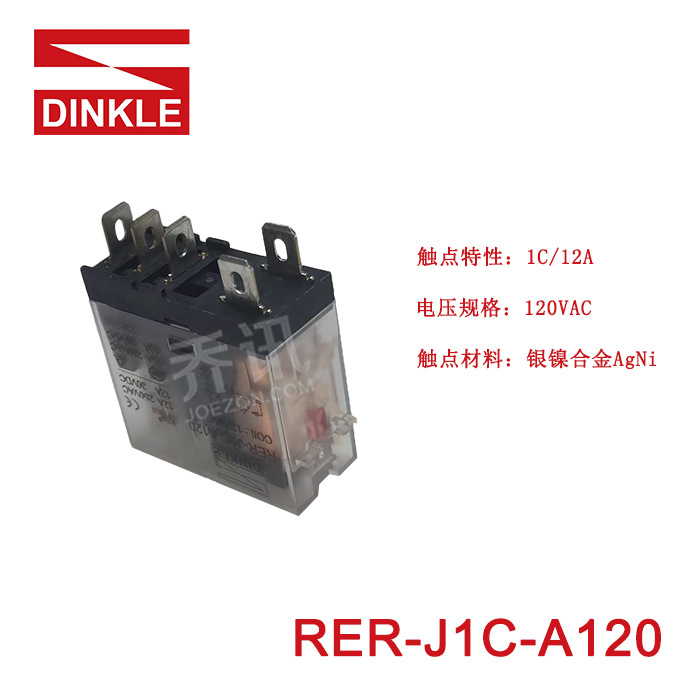 ���DINKLE Jϵ�н�����ֱ��ʽ���� �̵���,120VAC, 1C,12A���С