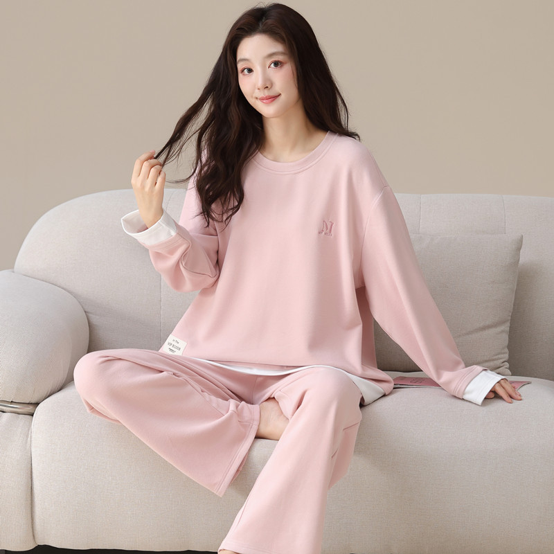Derong Pajamas Women's Autumn and Winter Wool Silk Derong Thickened Warm Women's Solid Color Home Clothes Set Wholesale Derong Pajamas Women's Autumn and Winter Wool Silk Derong Thickened Warm Women's Solid Color Home Clothes Set Wholesale