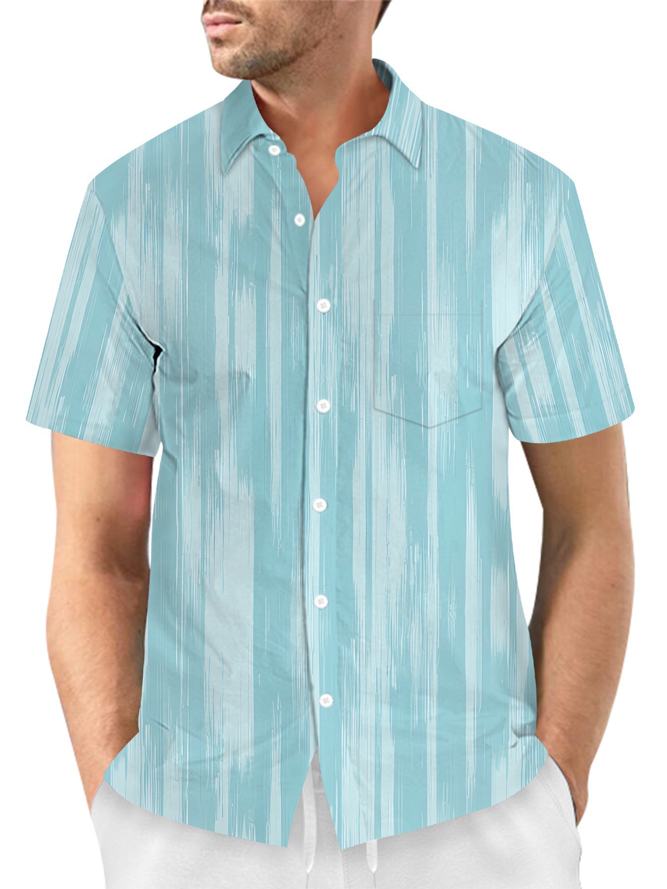 연한 파란색 세로 줄무늬