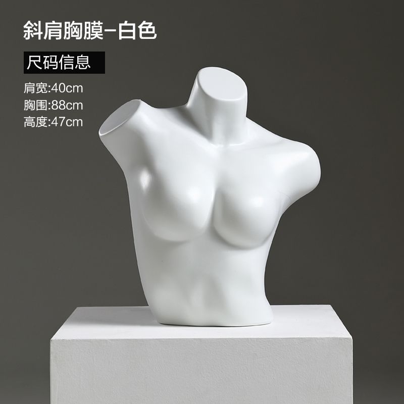 경사진 어깨 가슴 모델(화이트)