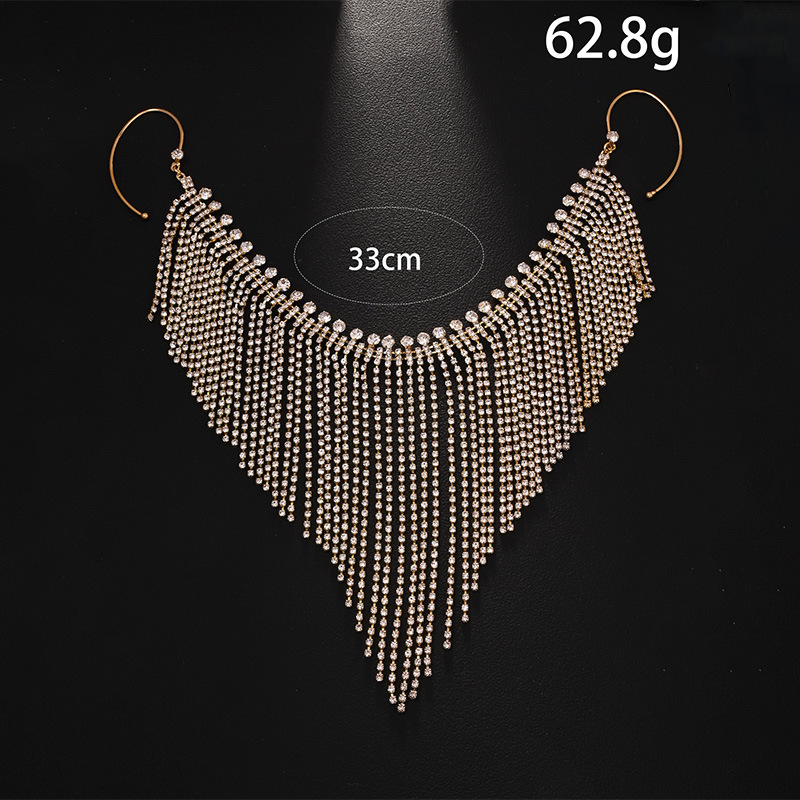 Amazon nueva máscara de bordas exagerada diamante largo velo de fiesta accesorios versátiles máscara de mujer