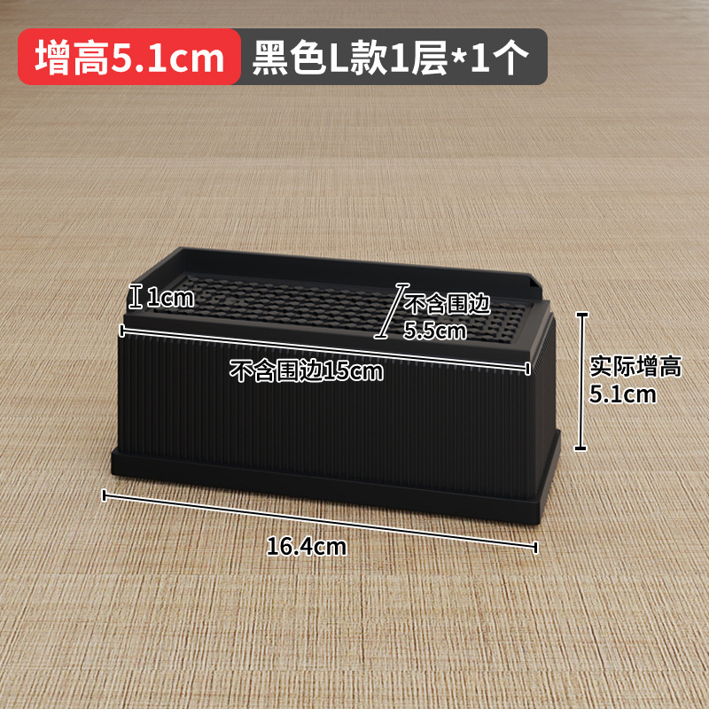 国境を越えたアマゾンの黒色家具ベッドが高くなった足マット2 358インチテーブルソファーキャビネットtpu滑り止めオーバーレイ