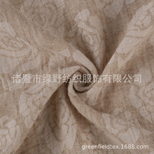 工厂布料直供亚麻天丝人棉全棉连衣裙提花抱枕剪花面料6788麻本