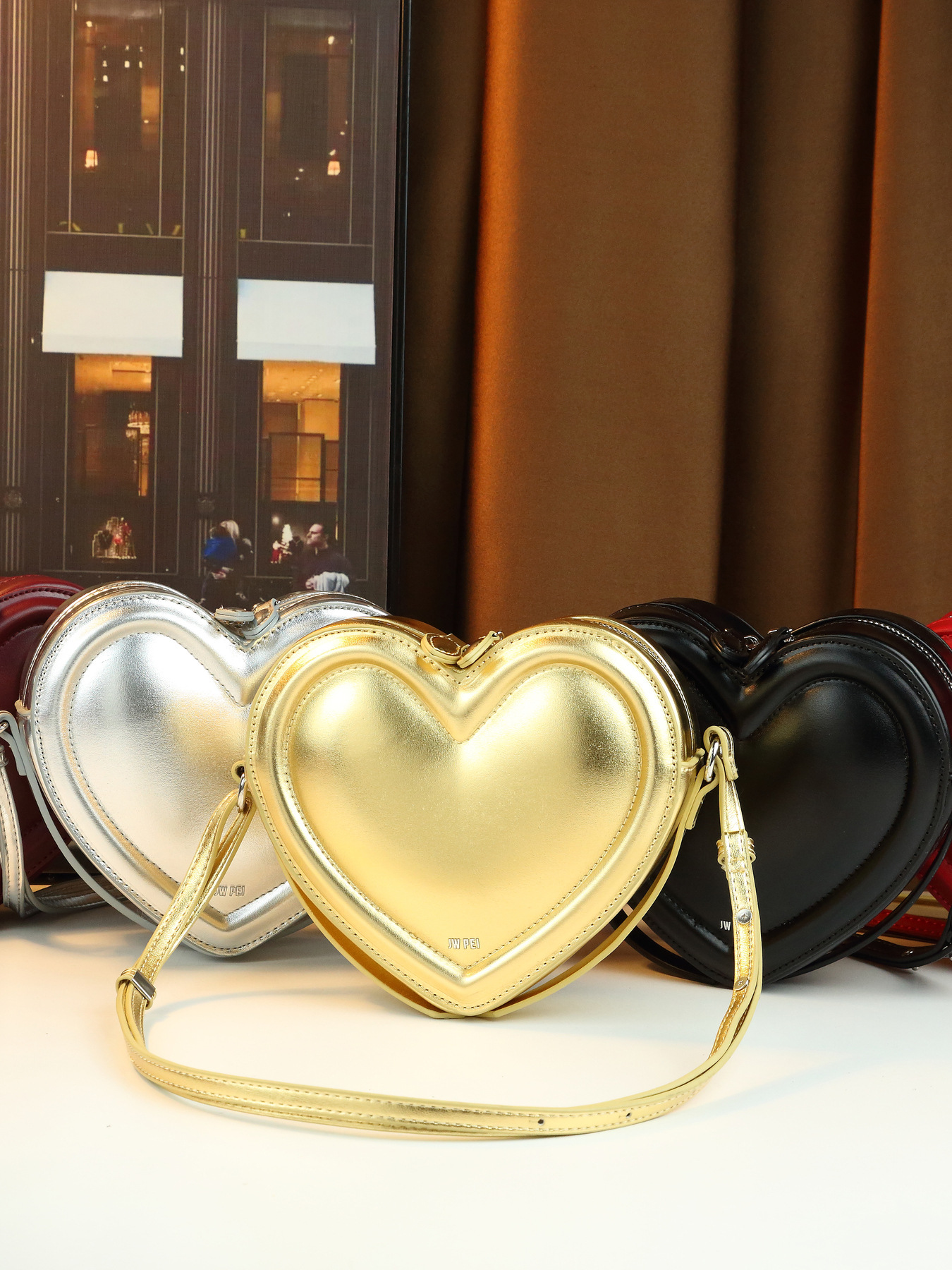 Borsa a tracolla a forma di cuore per donna design 3d unico_voghion.com