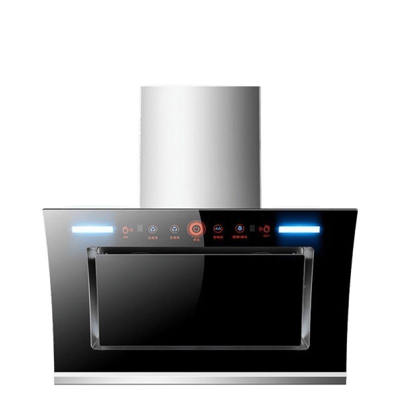 Campana extractora para cocinas de alquiler, succión lateral, succión potente, autolimpiante, campana extractora inteligente, venta al por mayor de fábrica.