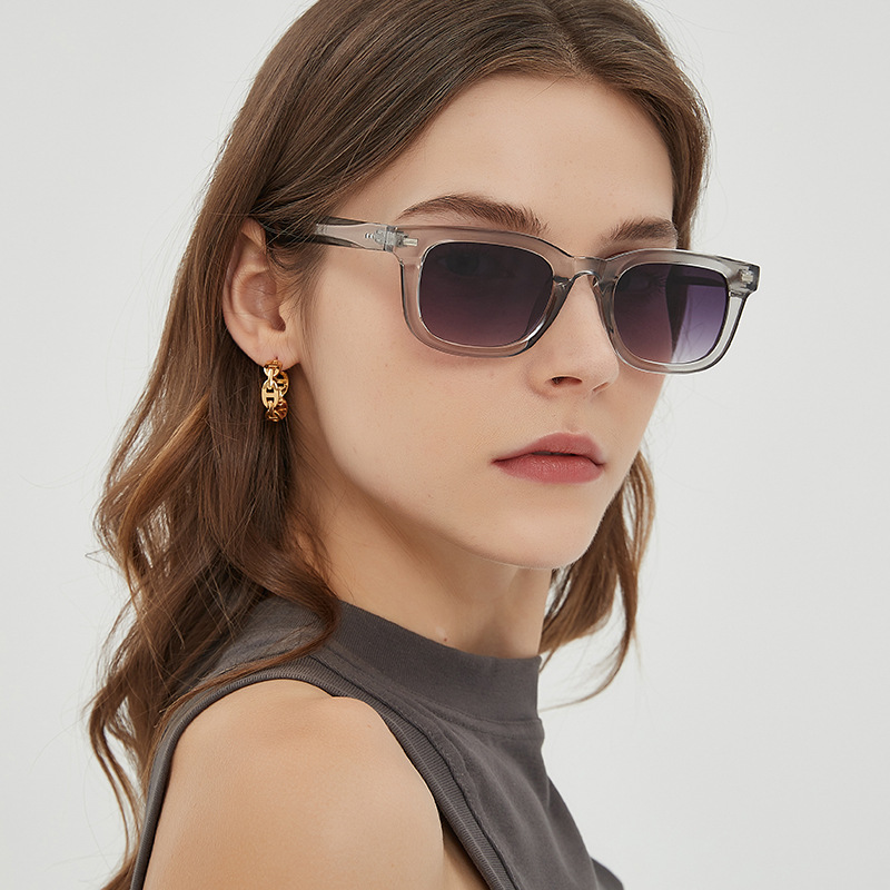 European and American Square small frame glasses men's retro sunglasses trendy plain glasses student fan mi nail glasses frame