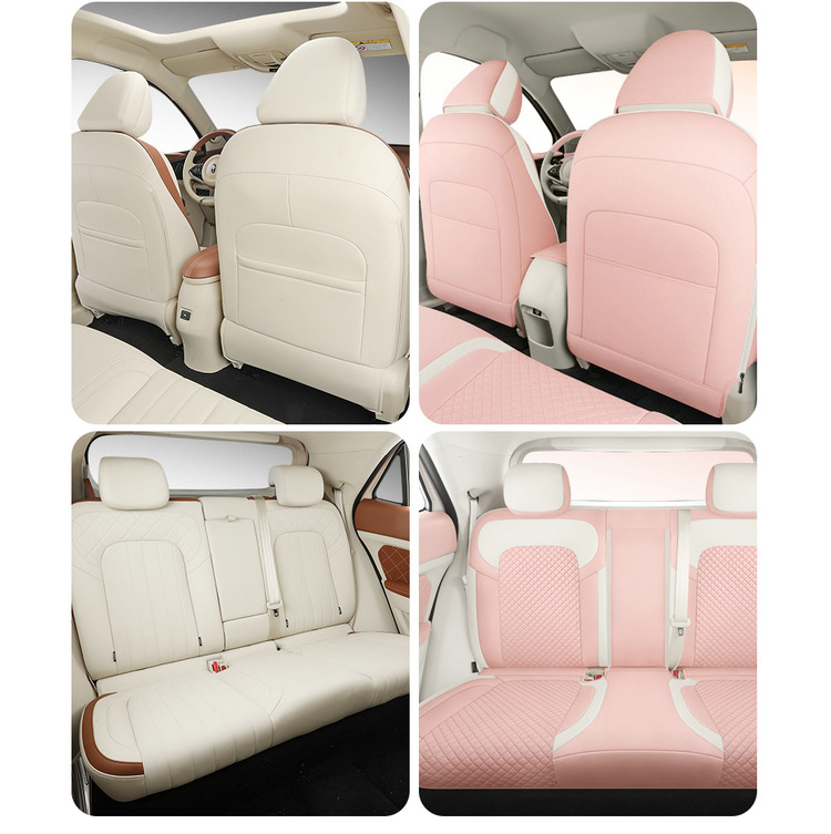 24 Euler Good Cat Seat Cover All-inclusive Autumn and Winter Four Seasons Fabric Linen Seat Cover Interior Modification Special Car Cushion