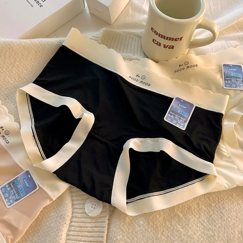 7A ice silk seamless summer ultra-thin underwear for girls, mulberry silk bottom section does not pinch the buttocks, moisturizing and breathable briefs