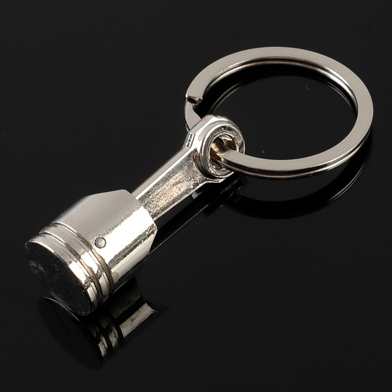 Creative gifts three-dimensional car modification accessories piston metal car key chain waist key ring chain pendant Creative gifts three-dimensional car modification accessories piston metal car key chain waist key ring chain pendant