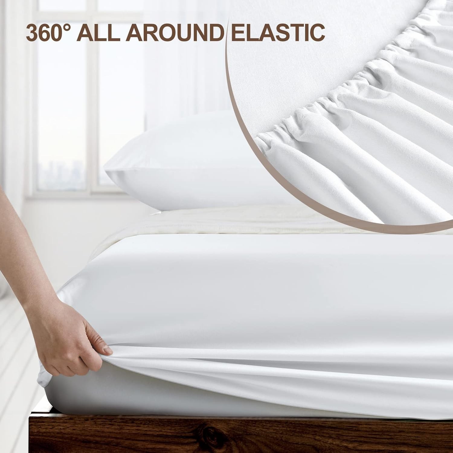 Cross-border Pure Cotton Solid Color Sheets, All-cotton Light Luxury Simmons Mattress Covers, Fitted Sheets For_voghion.com
