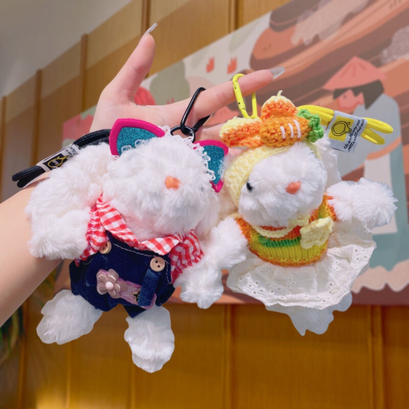 漫画ドレスアップバニーぬいぐるみペンダントインターネット有名人キーホルダーかわいい女の子インスタイルスクールバッグペンダント|undefined