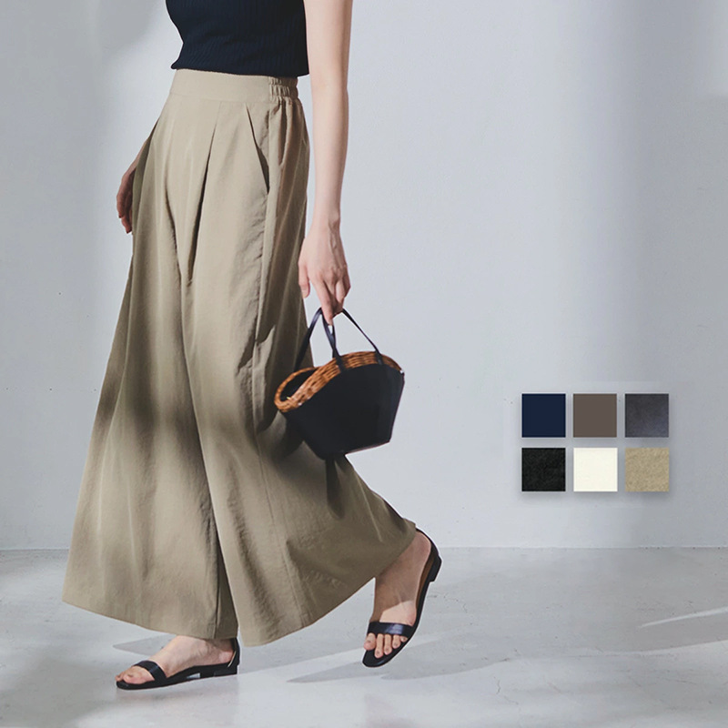 Lotte Spring and Summer New Solid Color All-match Straight Leg Pants Women's Japanese Style Loose Casual Pants Slimming Wide Leg Pants in stock Lotte Spring and Summer New Solid Color All-match Straight Leg Pants Women's Japanese Style Loose Casual Pants Slimming Wide Leg Pants in stock