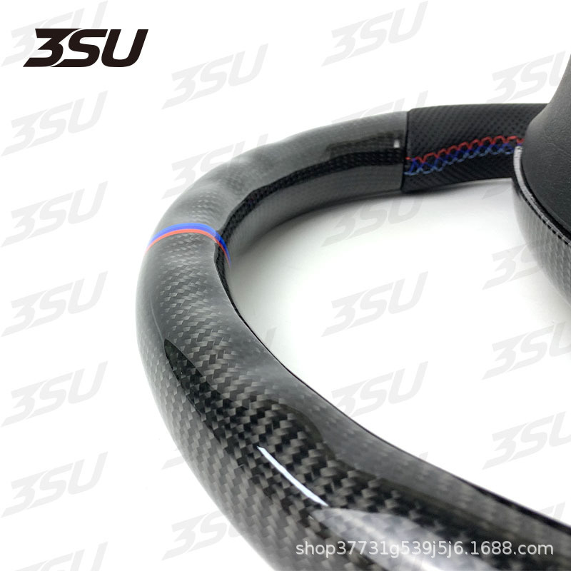 Suitable for Bmw E46 3 Series Leather Carbon Fiber Steering Wheel Upgrade Modified Sports Car Steering Wheel