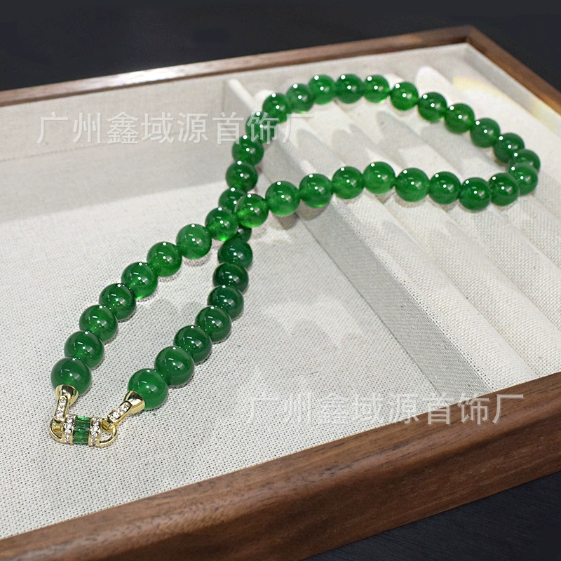 Высококачественное новое ожерелье в китайском стиле из натурального халцедона, модная и красочная цепочка для свитера с застежкой-кольцом из агата, оптовая продажа с фабрики.