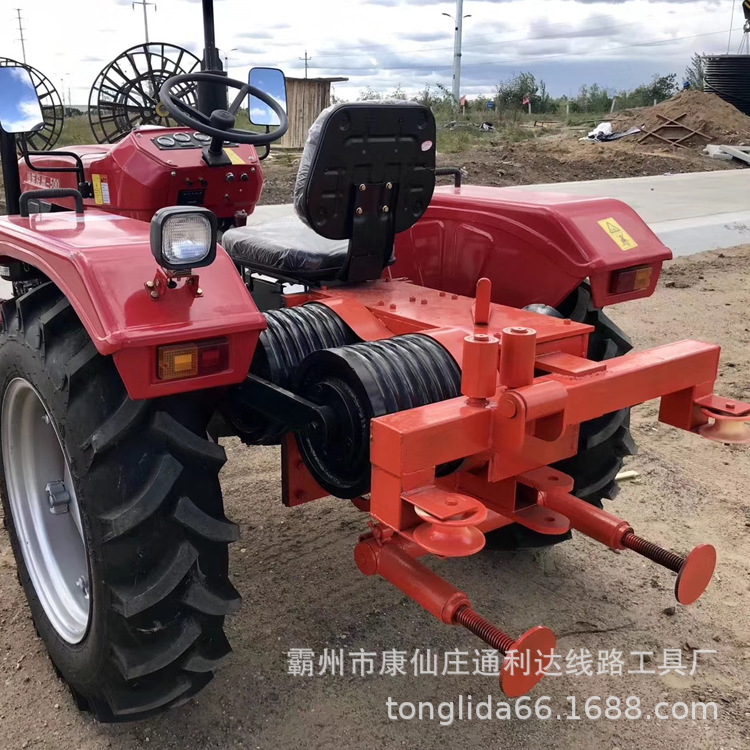 二手拖拉机改装绞磨 550四轮拖拉机绞磨车 500拖拉机放线车厂家