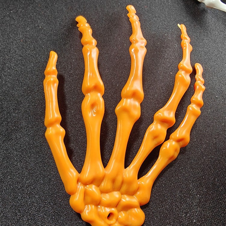 Resina de Halloween retro hace viejos esqueletos huesos de mano cráneo pendientes extraños espantosos accesorios esqueletos cráneo