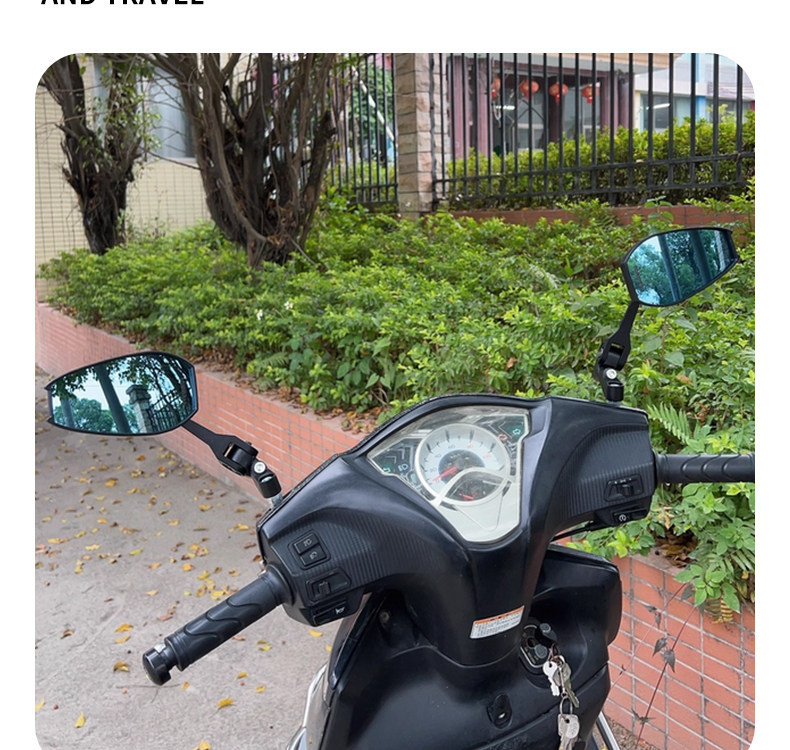 Aos4 Rearview Mirror Is Suitable for Niu No. 9 Electric Motorcycles, Universal High-Definition Waterproof Modified Reflector Accessories
