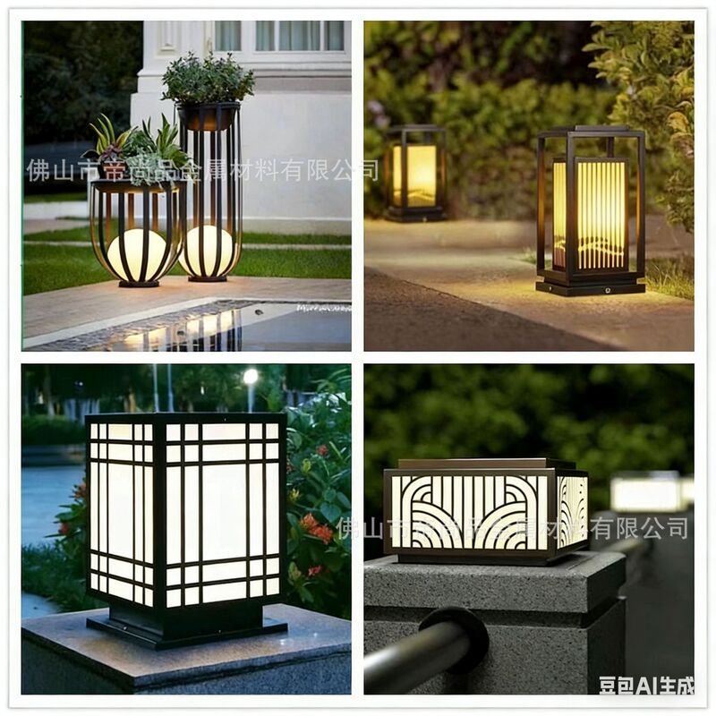 New Chinese Lawn Floor Lamp Sales Department Column Head Lamp Demonstration Area Landscape Lamp Villa Garden Garden Garden Lamp Outdoor
