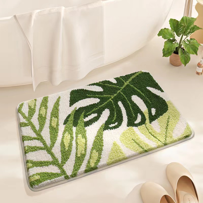 Inodoro esterilla semicircular cuadrilátero pastoral esterilla de baño esterilla de suelo absorción de agua esterilla de piso de uso repetido