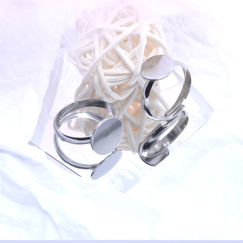 Flat bottom ring empty holder adjustable size ring accessories environmental protection holder diy jewelry ring accessories