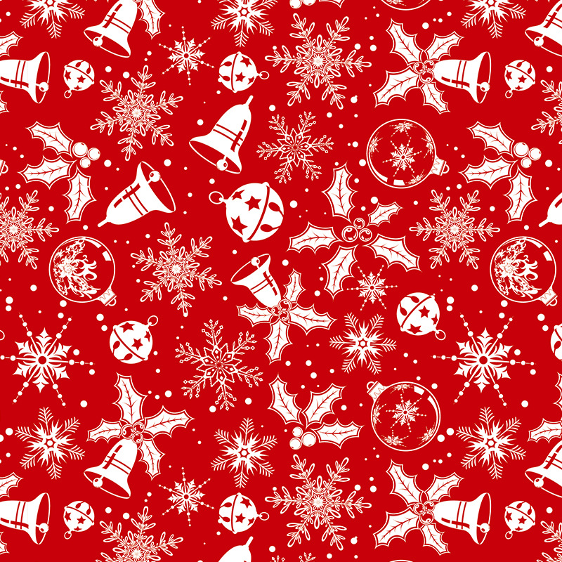 Campana copo de nieve roja; 70x100cm