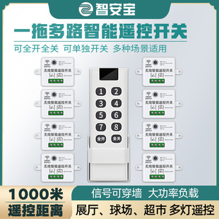2025 Remote Control Wireless Remote Control 220 Volt Light Multi-Channel One-To-Many Wiring-Free Household Power Switch Light