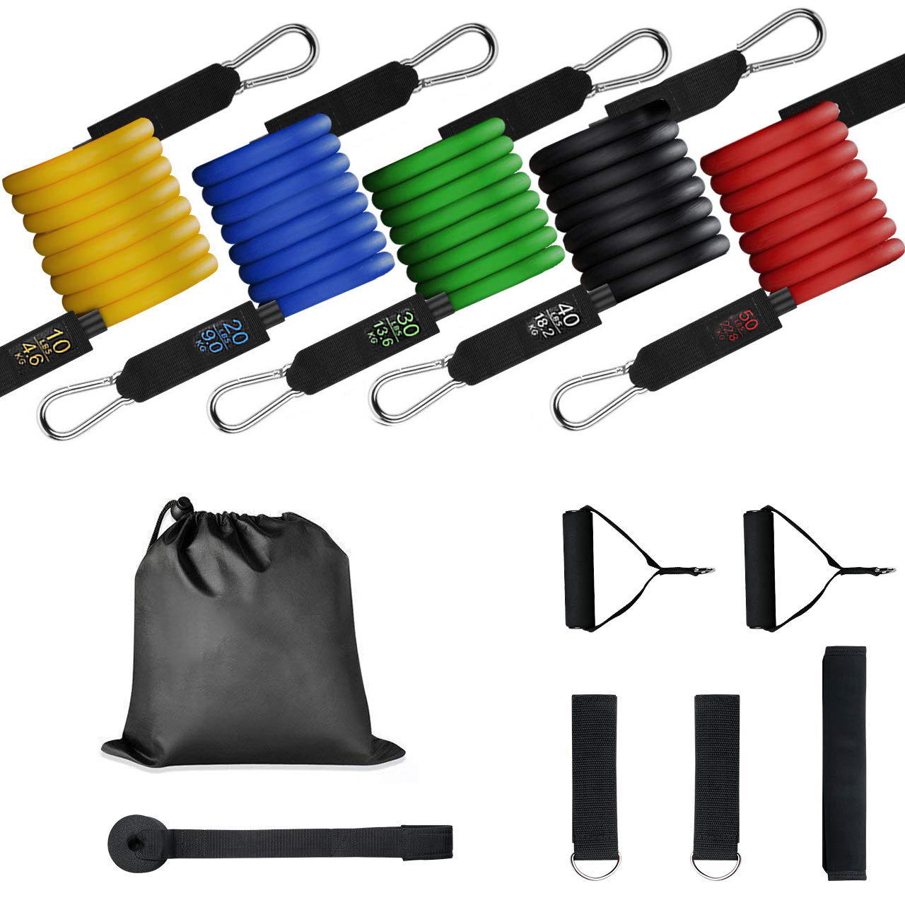 Suministro directo de fábrica TPE11 set pull rope fitness pull rope traje yoga pull rope conjunto de 11 piezas