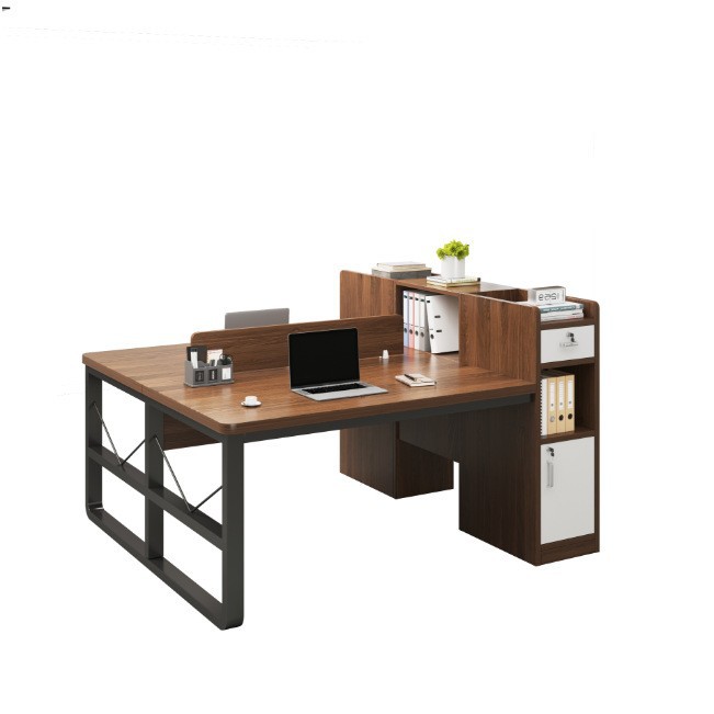 Escritorio, personal, personal, mesa doble, combinación de mesa y silla, personal simple, escritorio para computadora 4, 46, soporte para tarjeta de oficina con pantalla para seis personas