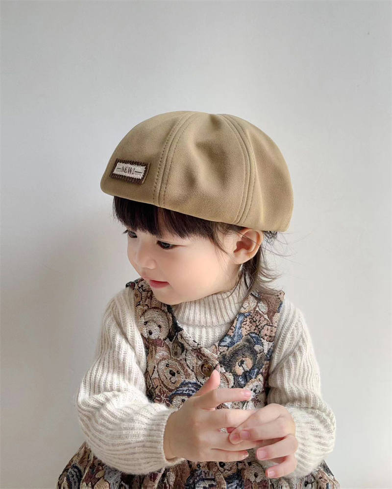 Berretto unisex per bambini Moda Cappelli per neonati in tinta unita per ragazzi e ragazze_voghion.com
