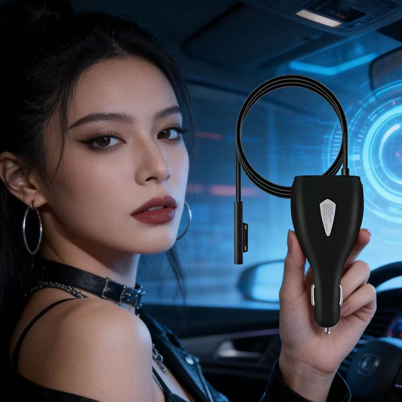Cross-Border Exclusive Supply for Microsoft Car Charger Surface Pro65W15V4A/Usbcpd20W/Usbqc3.0
