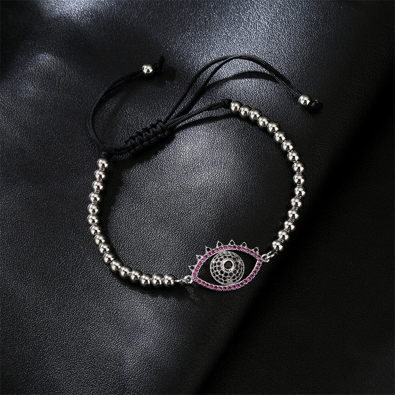 Ethnic Style Devilu0027S Eye Copper Bracelets Inlaid Zircon Copper Bracelets