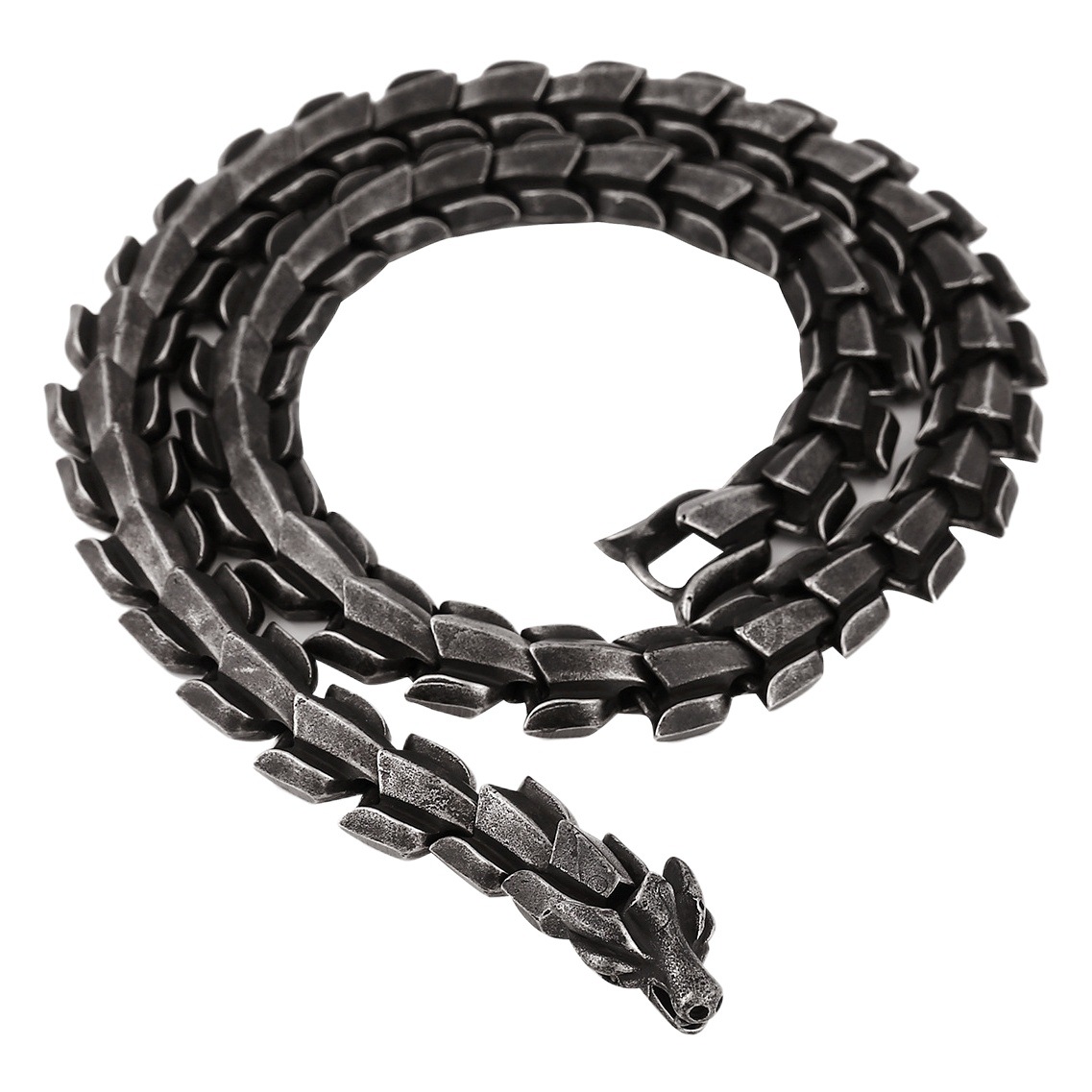 Fábrica al por mayor Nordic Viking hombres de la quilla collar de acero de titanio europeo y americano personalidad dominante estilo punk collar de acero inoxidable