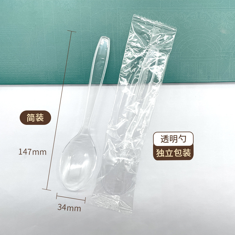 Cuchara gruesa transparente