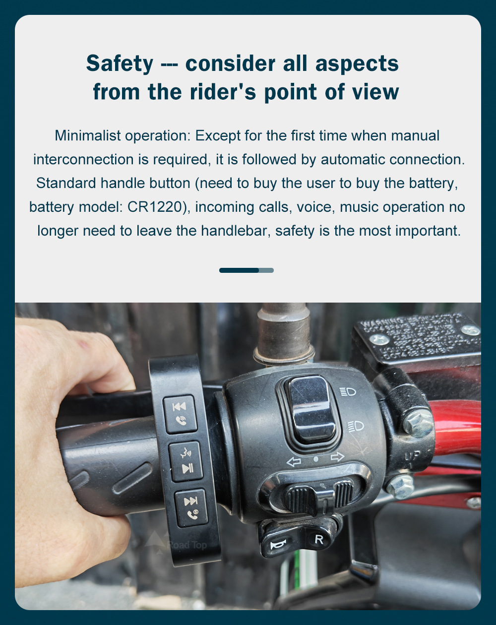 Road Top Road Top 5.98inch Waterproof Portable GPS Navigation Motorcycle CarPlay Display